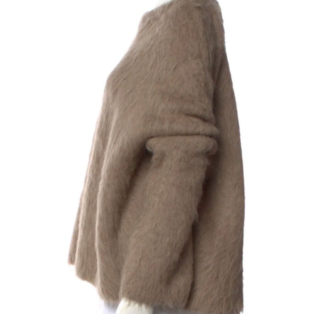 Toteme Boxy Alpaca Knit Sweater in Truffle Melange - Picture 3 of 3